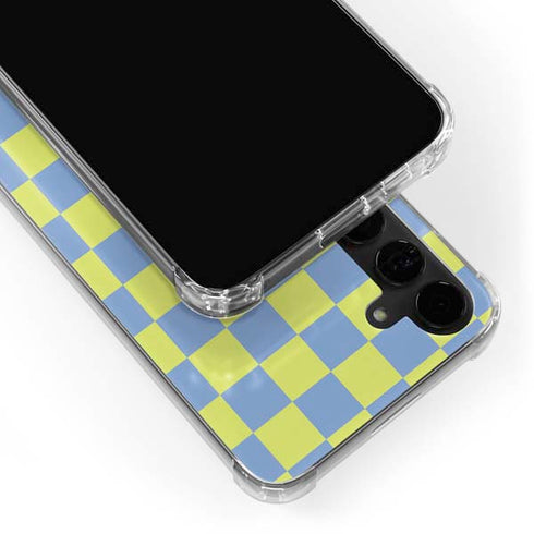 Neon Checkered Galaxy S24 Plus Clear Case